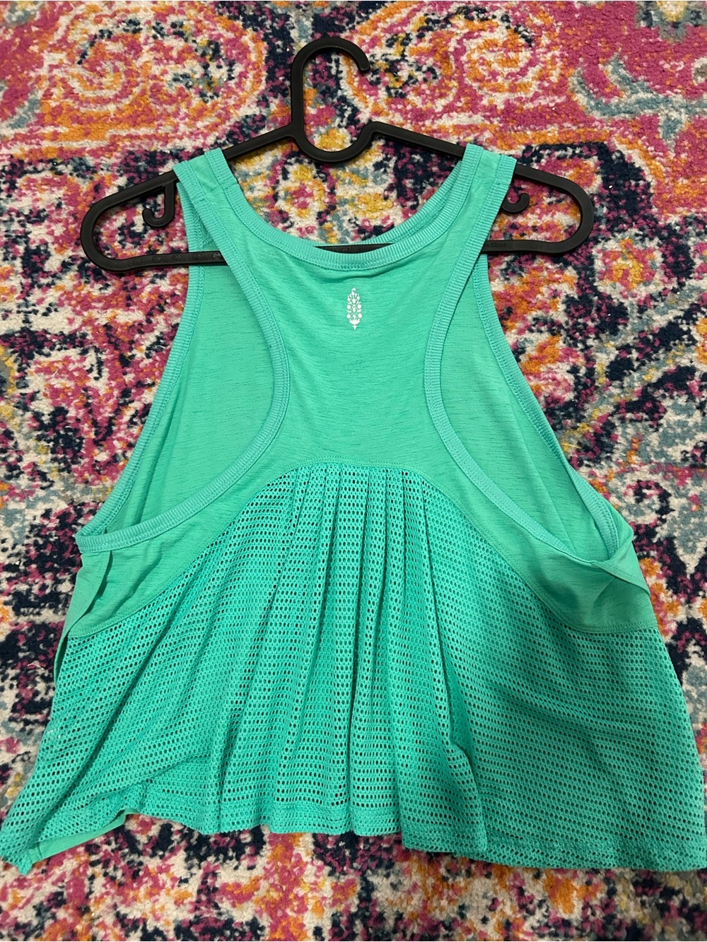 Free People Movement Women’s Green Racerback Mesh Tank Top